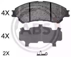 Колодка гальм. диск. SUZUK SX4 S-Cross 13 передня. (вир-во ABS)