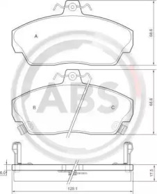 Колодка гальм. HONDA Civic передн. (вир-во ABS)