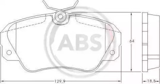Колодка гальм. диск. OPEL OMEGA передн. (вир-во ABS)
