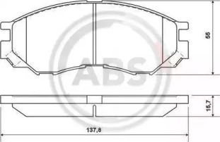 Гальмівні колодки передні Mitsubishi L200, L300, L400 2.0-3.0 94-