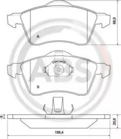 Колодка гальм. диск. VW TRANSPORTER (15\ верст.) передн. (вир-во ABS)