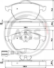 Гальмівнi колодки дисковi VW Golf IV 97-03 с датч.