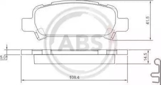 Колодка гальм. диск. SUBARU IMPREZA/LEGACY/FORESTER задн. (вир-во ABS)