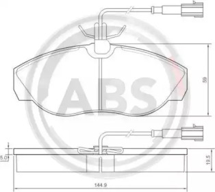 Гальмівнi колодки дисковi перед. (з датч.) Citroen Jumper 1.9D-2.8D 02.94-04.02