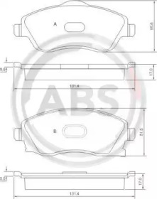 Колодка гальм. диск. OPEL CORSA/MERIVA/TIGRA передн. (вир-во ABS)