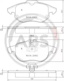 Колодка гальм. диск. FIAT/OPEL/SAAB CROMA/VECTRA C/SIGNUM/9-3 передн. (вир-во ABS)