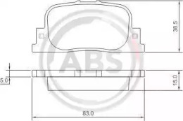 Колодка гальм. диск. TOYOTA CAMRY (08/96-11/01) задн. (вир-во ABS)