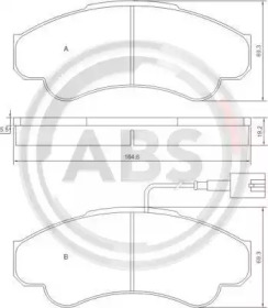 Колодка гальм. диск. CITROEN/FIAT/PEUGEOT JUMPER/DUCATO/BOXER передн. (вир-во ABS)