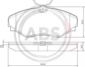 Колодка гальм. диск. RENAULT ESPACE III передн. (вир-во ABS)