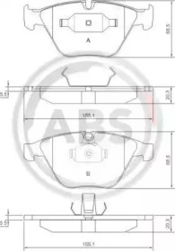 Колодка гальм. BMW 5/6/7 передн. (вир-во ABS)