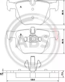 Гальмівнi колодки дисковi зад. BMW 5 (E60) 03-/3 (E90)/(E90N) 05-