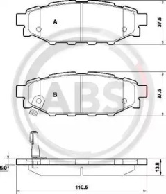 Колодка гальм. диск. SUBARU LEGACY/OUTBACK задн. (вир-во ABS)
