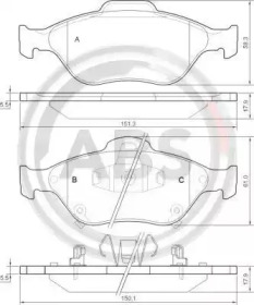 Колодка гальм. диск. TOYOTA YARIS передн. (вир-во ABS)