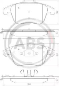 Колодка гальм. диск. CITROEN C4, C4 PICASSO передн. (вир-во ABS)