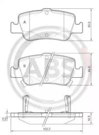 Колодка гальм. диск. TOYOTA AURIS, COROLLA задн. (вир-во ABS)
