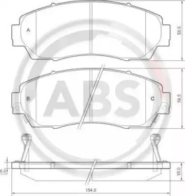 Гальм.колодки перед. Honda CR-V III 2.0i-VTEC/2.2i-CTDi 01.07