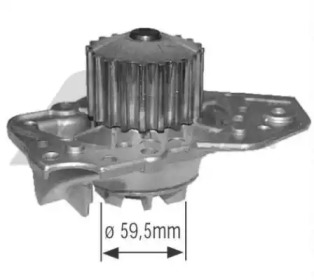 AIRTEX PEUGEOT помпа води 205,305 1.6-1.9,1.8D,405,Expert