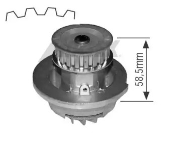AIRTEX OPEL помпа води Kadett D,E,Corsa A 1.3