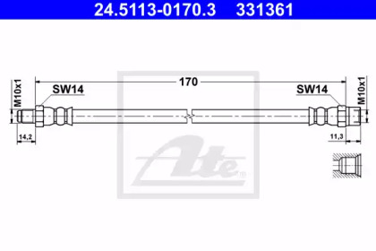 Przewвd hamul. 83.6104-0170.3