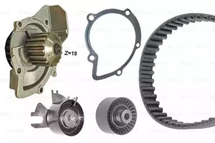 BOSCH CITROEN К-т ГРМ (ремінь+2 ролика+помпа води) C5 08-,Ford Focus,Kuga,Fiat 2.0HDI/TDCi