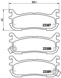 Гальмівні колодки 323 F V (BA), 07.94-