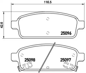 Гальмівні колодки ZAFIRA TOURER C (P12