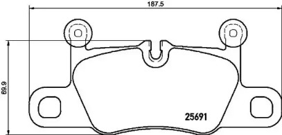 Колодки гальмівні PORSCHE 911 tyі 12-