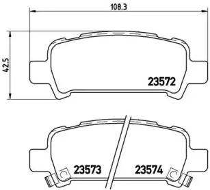 Гальмівні колодки IMPREZA sedan (GD),