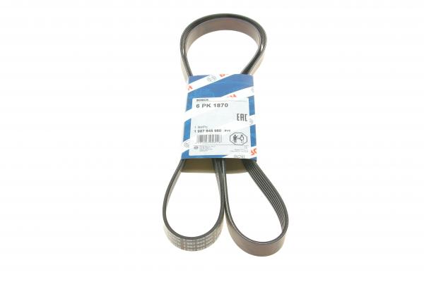 BOSCH ремінь П-клиновий 6PK1870 DAEWOO Nubira 1,6i OPEL Astra G 2,0/2,2DTI