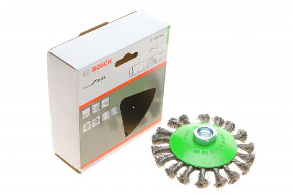 ЩІТКА КОНИЧ М14 0.35X115мм ПУЧКИ INOX