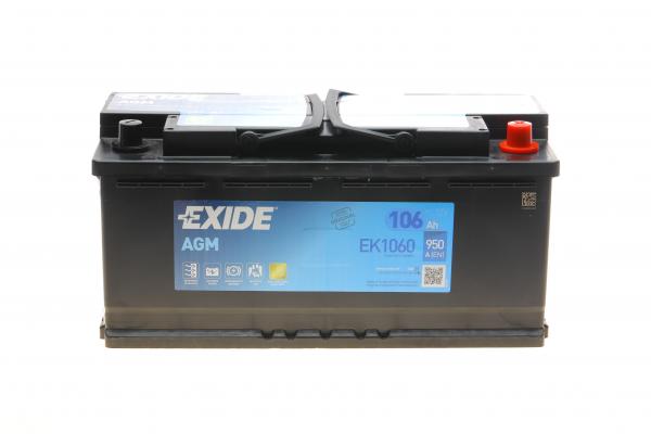 Акумулятор 106Ah-12v Exide AGM (392х175х190),R,EN950
