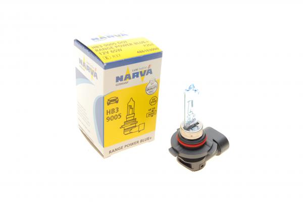 ZAROWKA 12V HB3 60W P20D RANGE POWER BLUE+ /+50% SWIATLA, 3700K/ 1- SZT NARVA