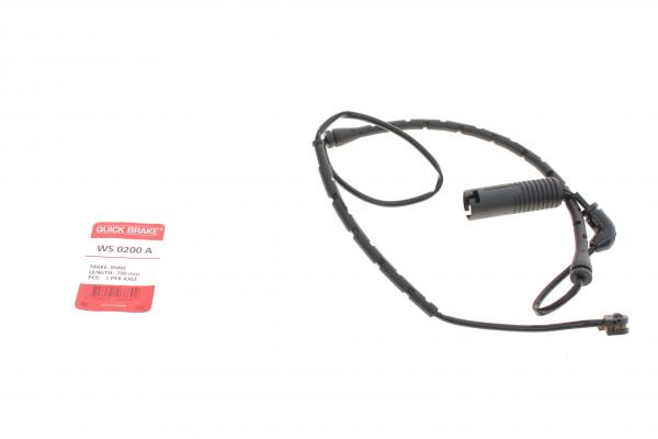 WS 0200 A QUICK BRAKE Датчик зносу гальмівних колодок (задніх) BMW X5 (E53) 00-06 (790mm)