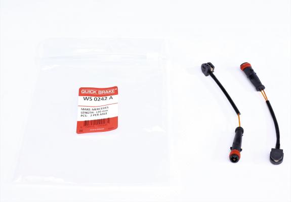 WS 0242 A QUICK BRAKE Датчик зносу гальмівних колодок MB E-CLASS (W212) E 63 AMG (212.077) 12-2009 -