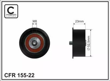 (52.5x8x23) Ролiк промiжуточний. Opel Zafira 1.6-1.8 98-
