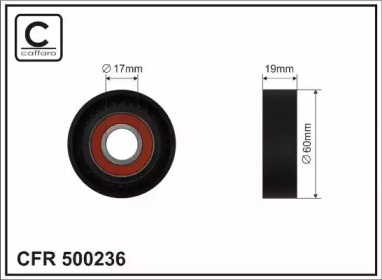 (60x17x19) Ролік натяжника паска поліклинового Smart Fortwo, 09-