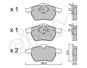 CIFAM VW гальмівні колодки перед.Passat Audi A4, A8 95-