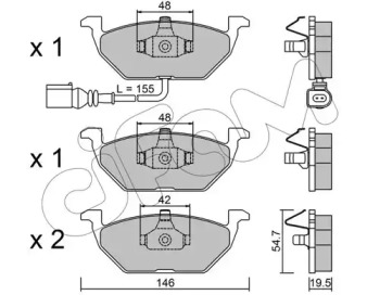 CIFAM VW Колодки гальмівні передн. Golf V, VI, Skoda Yeti, Seat