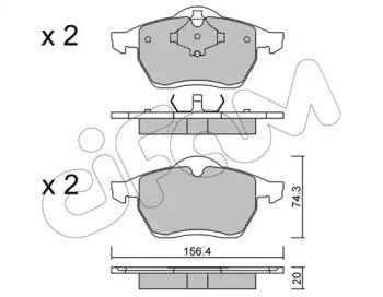 CIFAM VW Гальмівні колодки передн. Sharan,Ford Galaxy,Seat