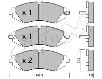 CIFAM CHEVROLET гальмівні колодки передн. Lacetti, Epica 2.0
