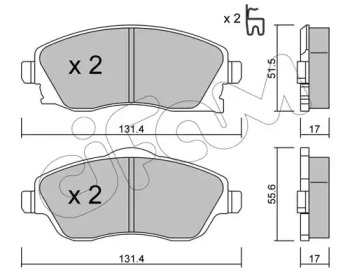 CIFAM OPEL гальмівні колодки передн.Corsa C 1,0-1,8 00-