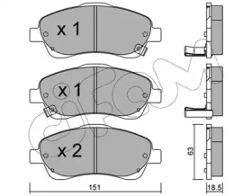 CIFAM TOYOTA Тормозные колодки передн.Avensis 03-