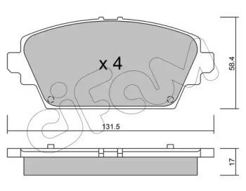 CIFAM NISSAN гальмівні колодки передні Almera Tino,Primera 02-