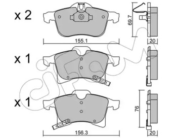 CIFAM OPEL гальмівні колодки передн.Astra F/G/ H,Combo,Corsa E,Meriva 1.4-2.0 04-
