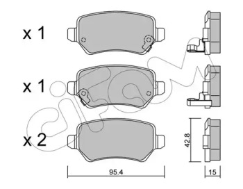 CIFAM OPEL Тормозные колодки задн. Astra G/H, Combo II, Zafira