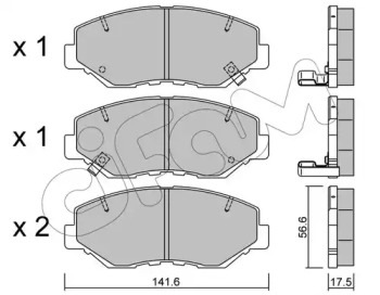 CIFAM HONDA Тормозные колодки передн.CR-V II 2.0 02-