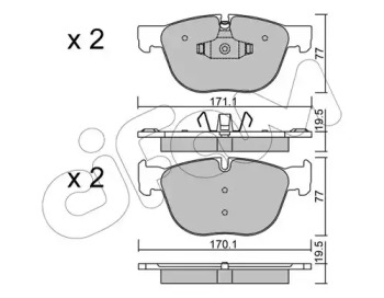 CIFAM BMW Тормозные колодки передн.X5 E70 07-,F15,85 13-,X 6 E71 08-,F16,86 14-