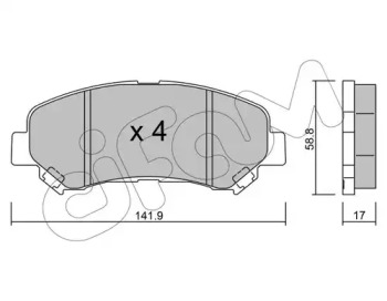 CIFAM NISSAN Гальмівні колодки передн Qashqai, X-Trail 07-