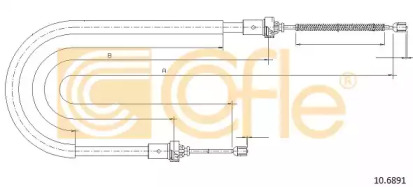 (-ABS) Трос стояночного гальма renault Logan L/R 04-