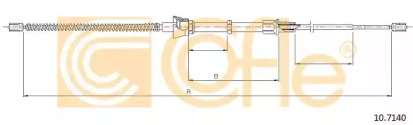 Трос ручного гальма(барабан) Seat Ibiza, VW Polo, 1,2-1,9, 08-